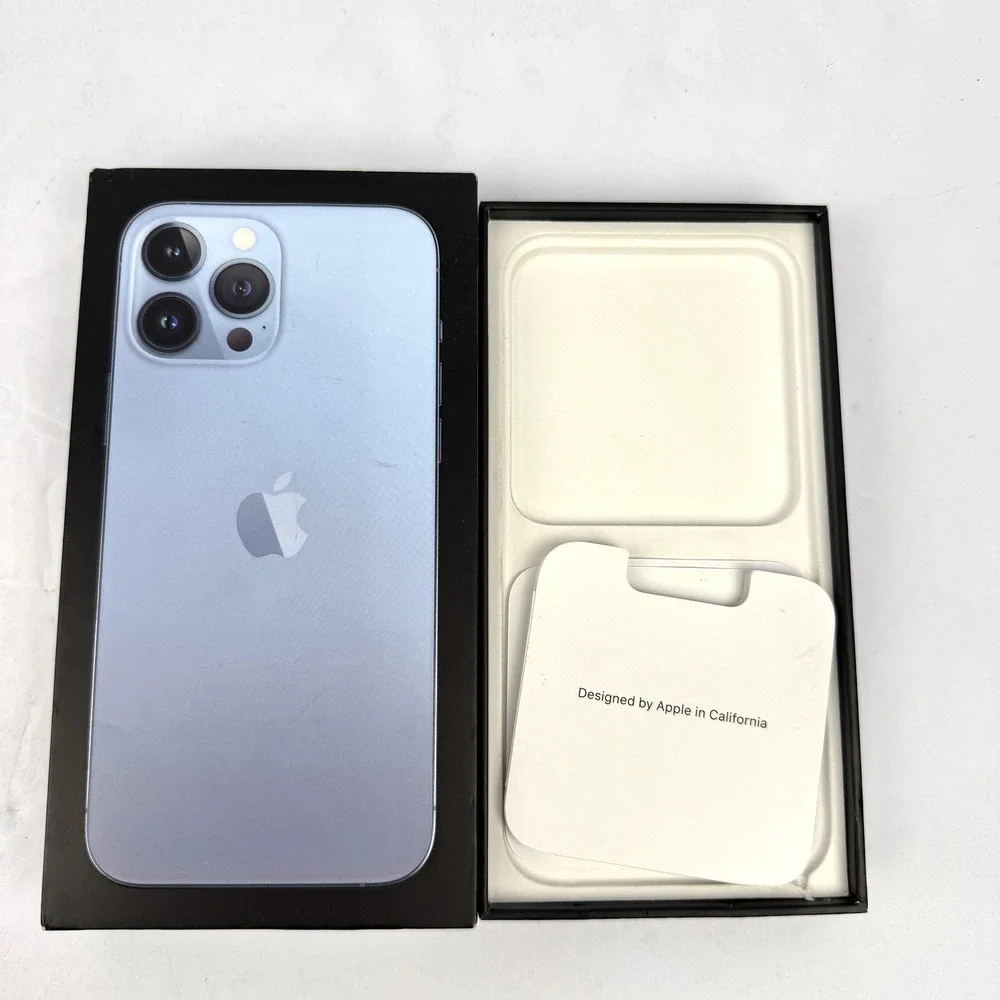 Apple IPhone 13 Pro Max‎ Sierra Blue 256GB Box MLF93LL/A Empty Box Only